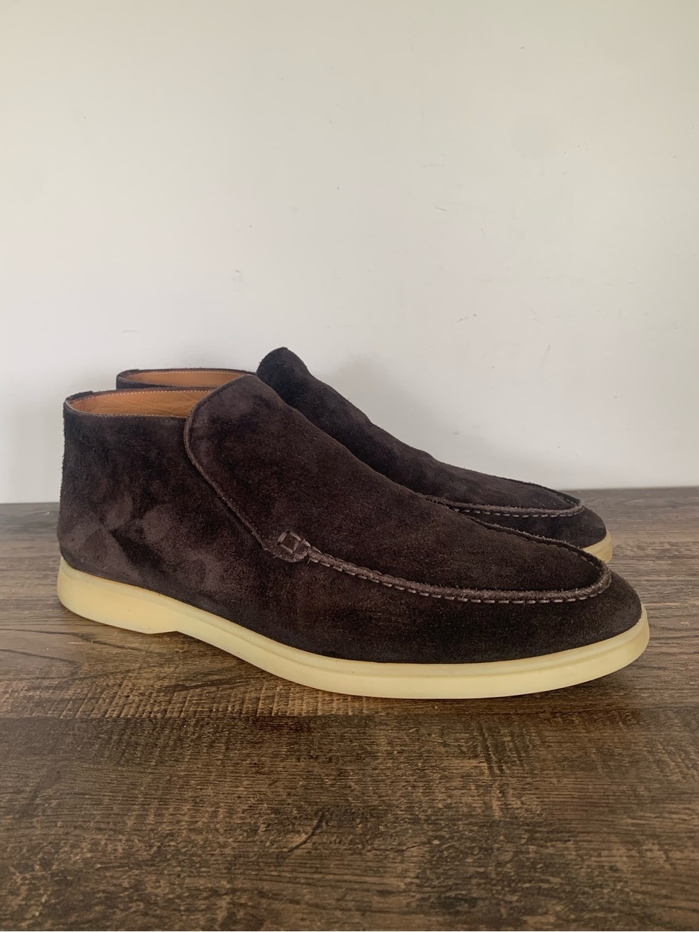 Aurelien Chocolate City Loafer Brown Suede Slip On Shoes EU 44 US 11 Mens